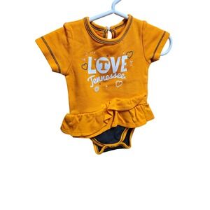 Tennessee Vols Baby Bodysuit Ruffle Onesie Short Sleeve Orange